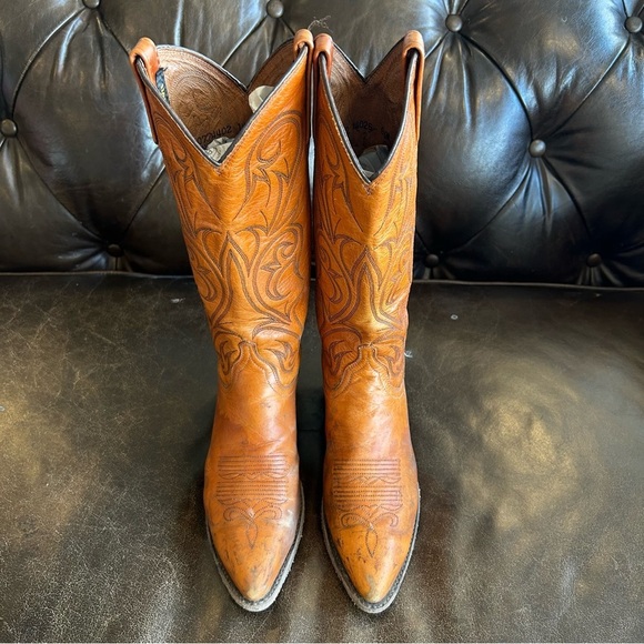 Dan Post Women’s Cowboy Boots Cognac size 6.5 - Picture 2 of 11